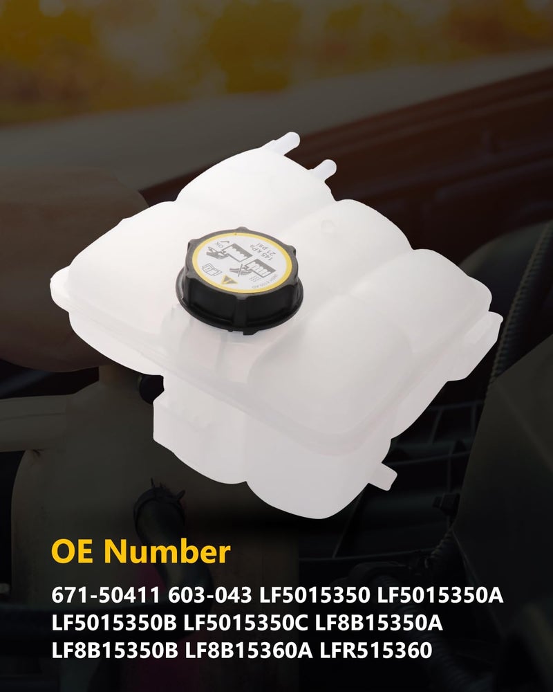 OCPTY Coolant Reservoir Bottle Coolant Overflow Tank Fits For Mazda LF5015350 LFR515360 - Image 3